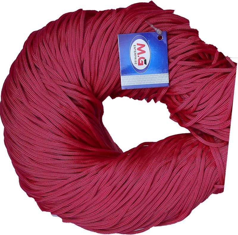 KNIT KING Magenta 30 mtr Braided Cord Thread Nylon knot Rope sturdy cording- Art-ABDF