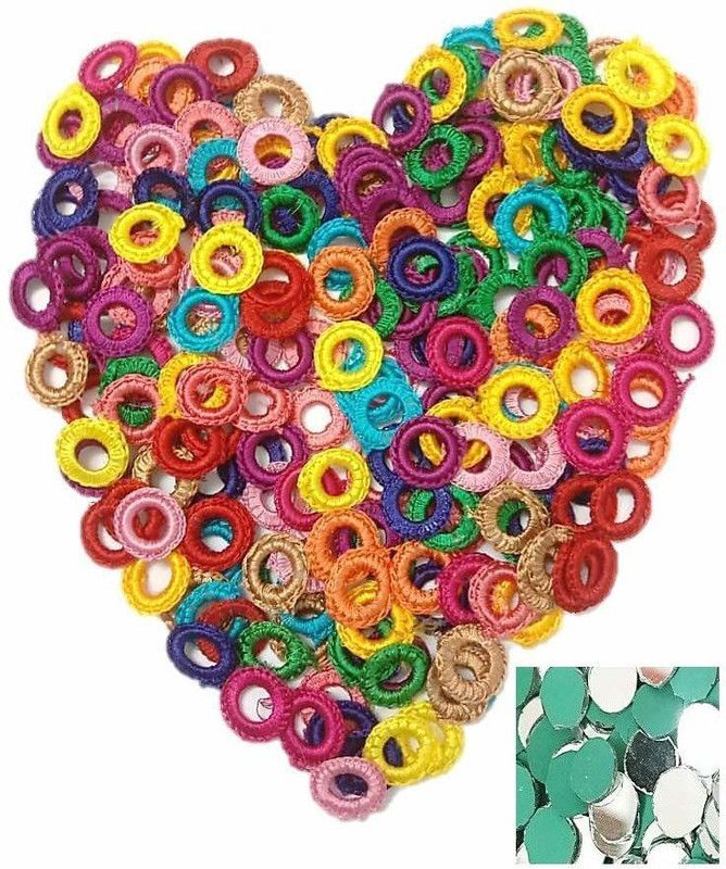 Crafto Small Mirror Frames and Mirrors for Embroidery Works, -8 mm (Inner),1.7 cm (Outer)
