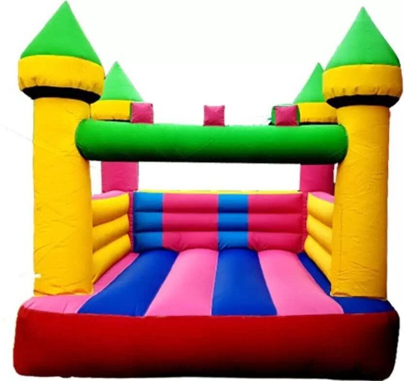 GANESH SKY BALLOON Inflatable Jumping Bouncy for House 8 x 8 feet with plastic frame  (Multicolor)