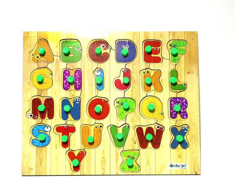 Stylein Wooden Alphabet Puzzle for kids, A to Z  (Multicolor)