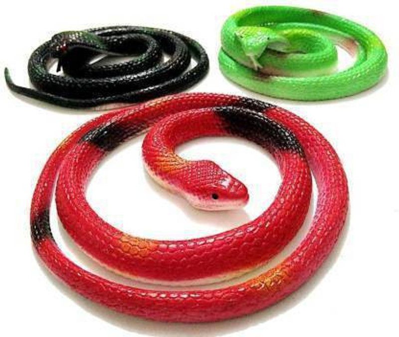 AKCOLLECTION Prank snake combo (pack of 3 ) Fake Snakes Prank Toy Rubber Realistic Gag Toy snake Gag Toy