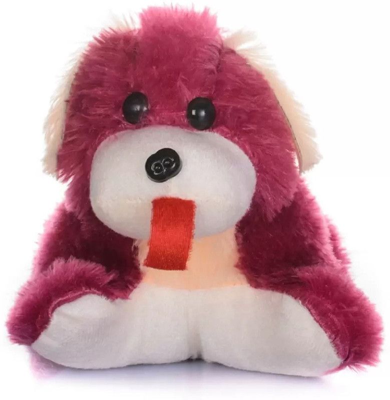 KANCHAN TOYS Puppy Stuffed Soft Plush Toy For Home Decor - 35 cm  (Maroon)