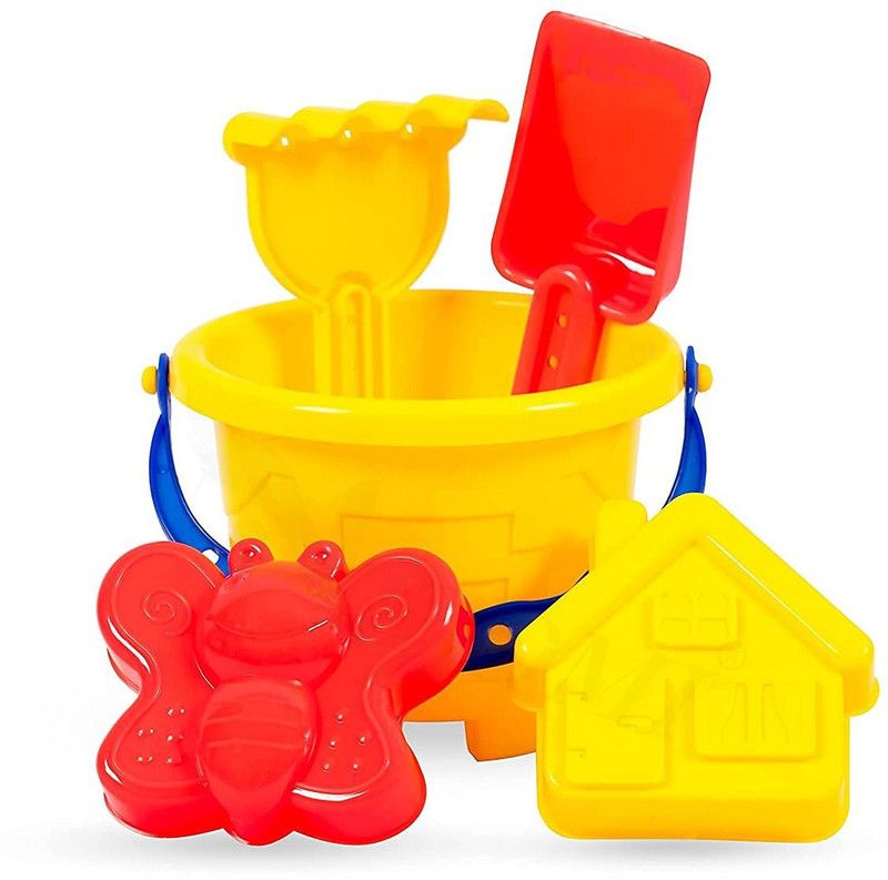 SWASHAA Garden Toys Set For Kids, 5 Pcs Sandpit Bucket,Animal, Tool Kit