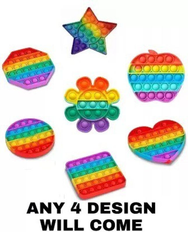 JUBLYN Pop It Push It Fidget Excellent Toy , Stress Buster Silicone Pop It Toy  (Multicolor)