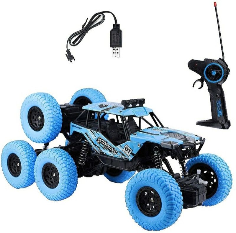 Dasatva RC Rock Climber Car 4WD 8 Wheels Climbing 1:18 Rechargeable Monster Truck Car Off-Road Car Kids Toys Gift Blue (Blue, Black)  (Blue, Black)