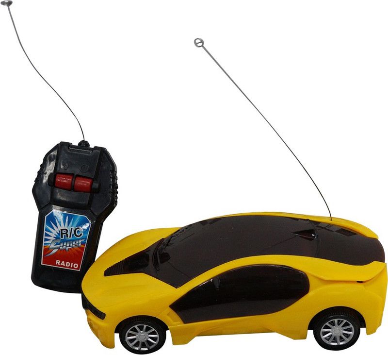 Muren Peepal Shop High Speed Fast Modern Sports Car with 3D Lights  (Yellow)