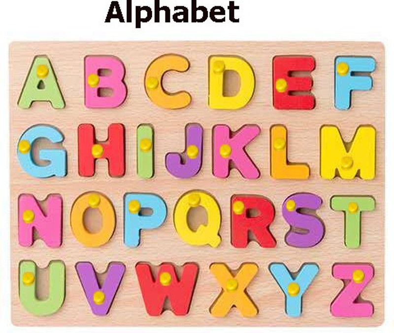 blue seed Alphabet Blocks Learning Puzzle ABC Letter Colorful Educational Puzzle Toy Board  (Beige, Multicolor)