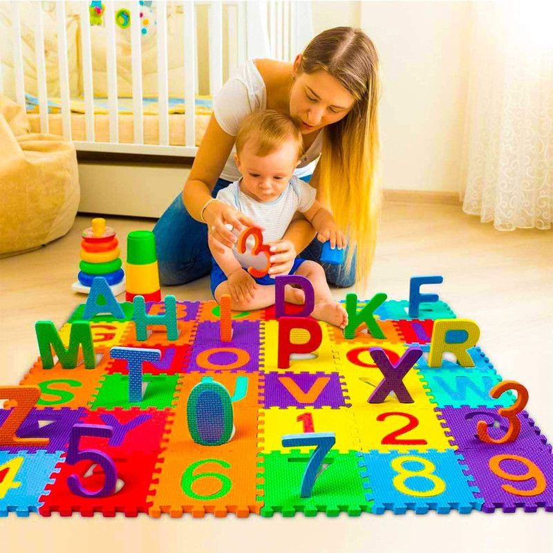 TOYHILLS 36 Pieces Mini Puzzle Foam Mat for Kids, Number Mat  (36 Pieces)