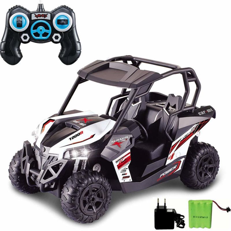 HALO NATION 1:14 Scale Racing Cross Country Side-by-Side UTV Utility Vehicle with LED Lights (White)  (White)