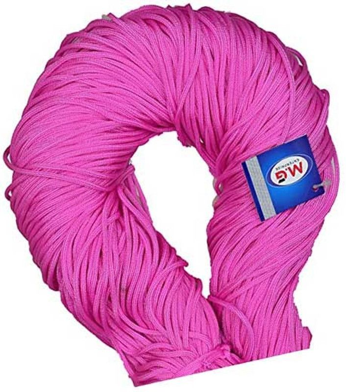 Simi Enterprise Pink 125 mtr Braided Cord Thread Nylon knot Rope sturdy cording- Art-ABEB