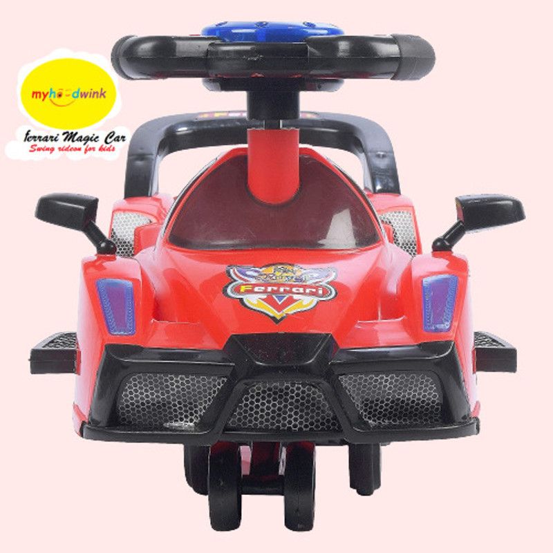 Myhoodwink Kids Ferrari magic car, ride on musical Car Non Battery Operated Ride On Car Non Battery Operated Ride On  (Multicolor)
