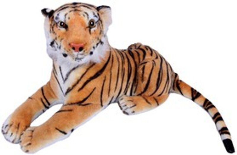 Ansh Soft Toy Brown Tiger - 25 cm  (Brown, White)