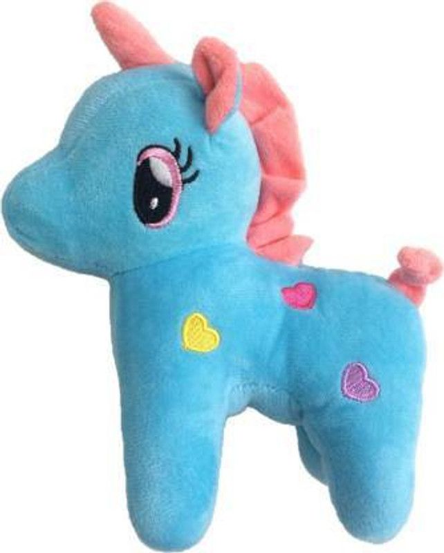 Agnolia Stylish unicorn Horse fluffy toy SOFT TOY Blue for kids - 25 cm  (Blue)