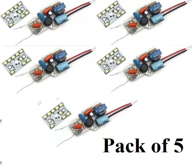 SHOBHANI ENTERPRISES SE PACK OF 5 for led bulb with McPcB AND 9W, WHITE LED HPF DRIVER Light Electronic Hobby Kit