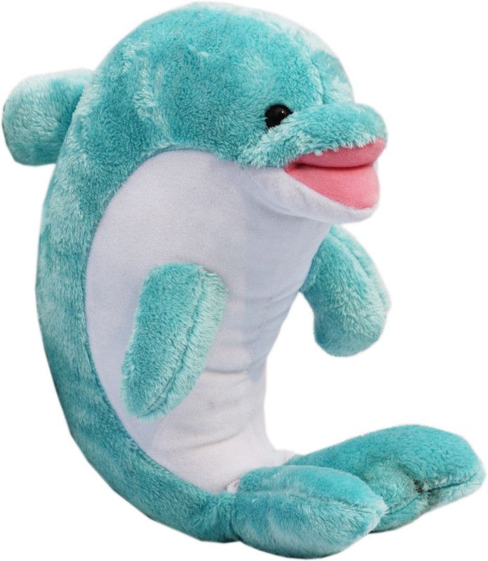 AMARDEEP Sitting Dolphin - 30 cm  (Blue)