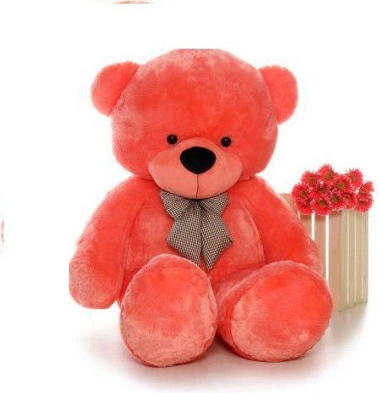 Frantic Premium Quality Teddy Bear Soft Plush Fabric (Carrot, 90 Cm) - 90 cm  (Carrot)