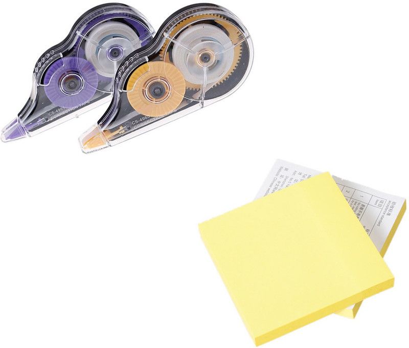 Modena Correction tape 2pc & Yellow sticky note 100 sheets