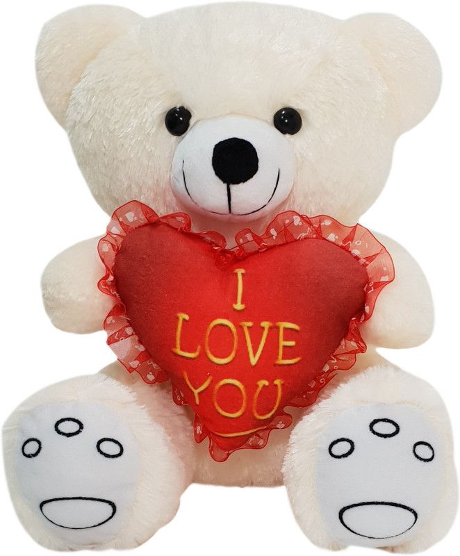 Benny N Bunny ILU Capital Cream Teddy With Red Heart - 33 cm  (Cream)