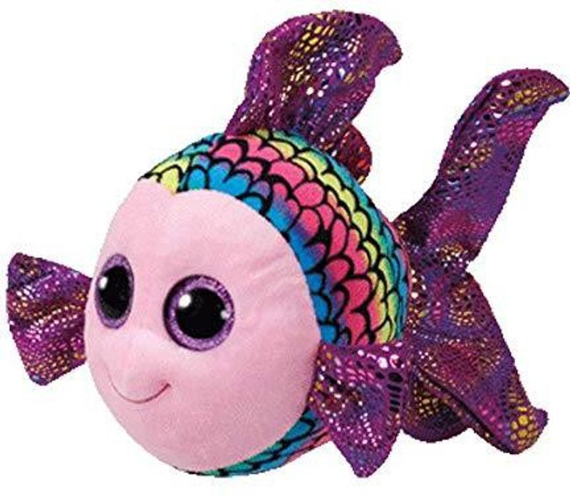 WonderKart Cute & Adorable Eyed Soft Plush Fish Toy - Multi - 16 cm  (Multicolor)
