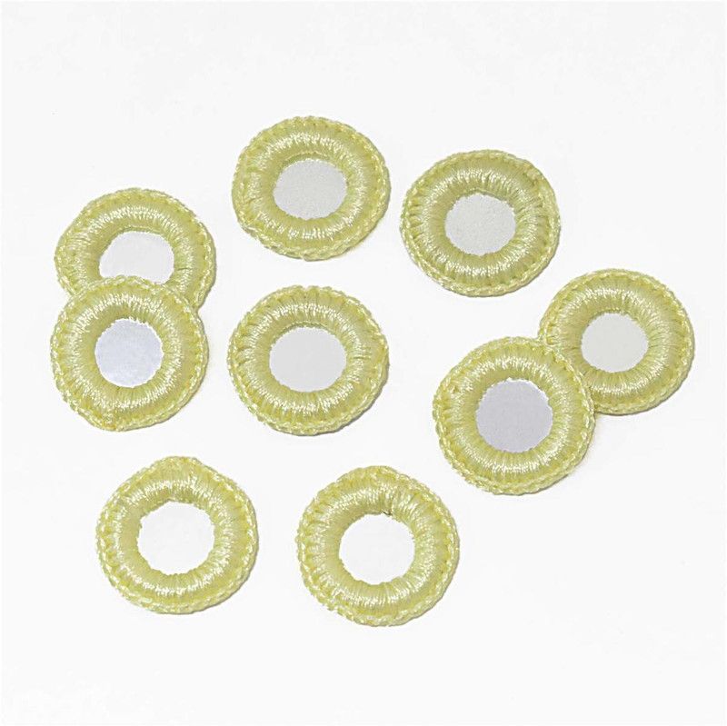 Crafto Crochet Rings for Craft, Decoration and Embroidery (Light Yellow, 100 Pieces)