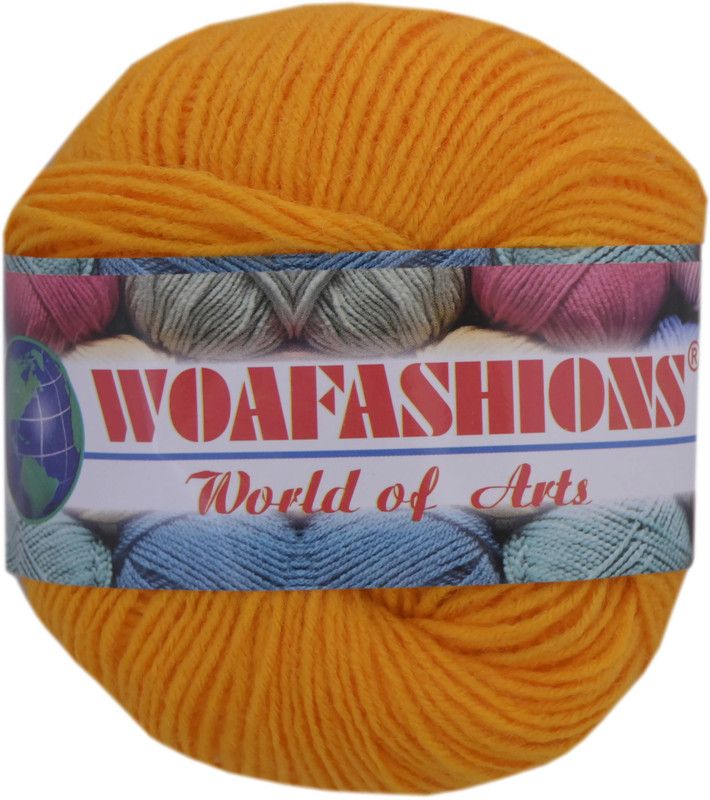 WOAFASHIONS Lovable Acrylic Hand Knitting Yarn (Goldfinch Yellow) (200gms)