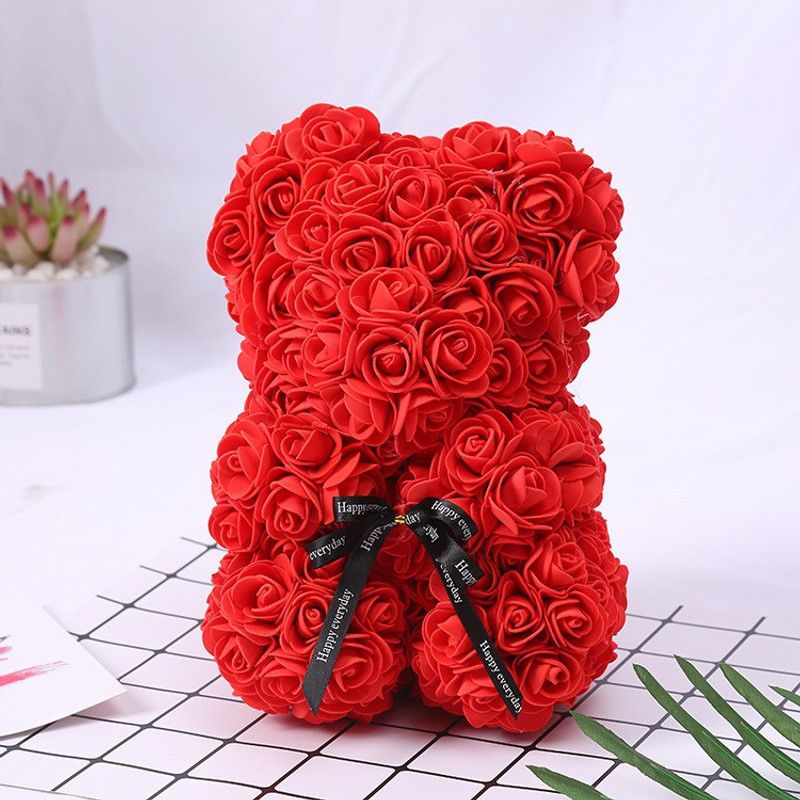 mechdel unique creation Artificial Flower, Soft Toy Gift Set - 27 mm  (Red)