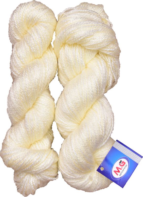 KNIT KING Rabit Excel Cream (300 gm) Wool Hank Hand knitting wool / Art Craft soft fingering crochet hook yarn, needle knitting yarn thread dyed