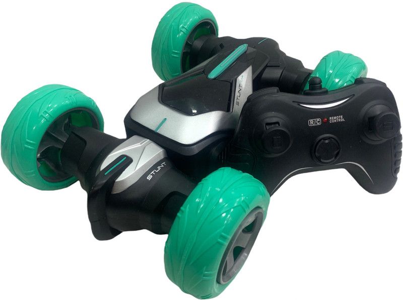 TOY KINGDOM Remote control R/c stunt car, forward back and turn left / right 360 rotate  (Black)