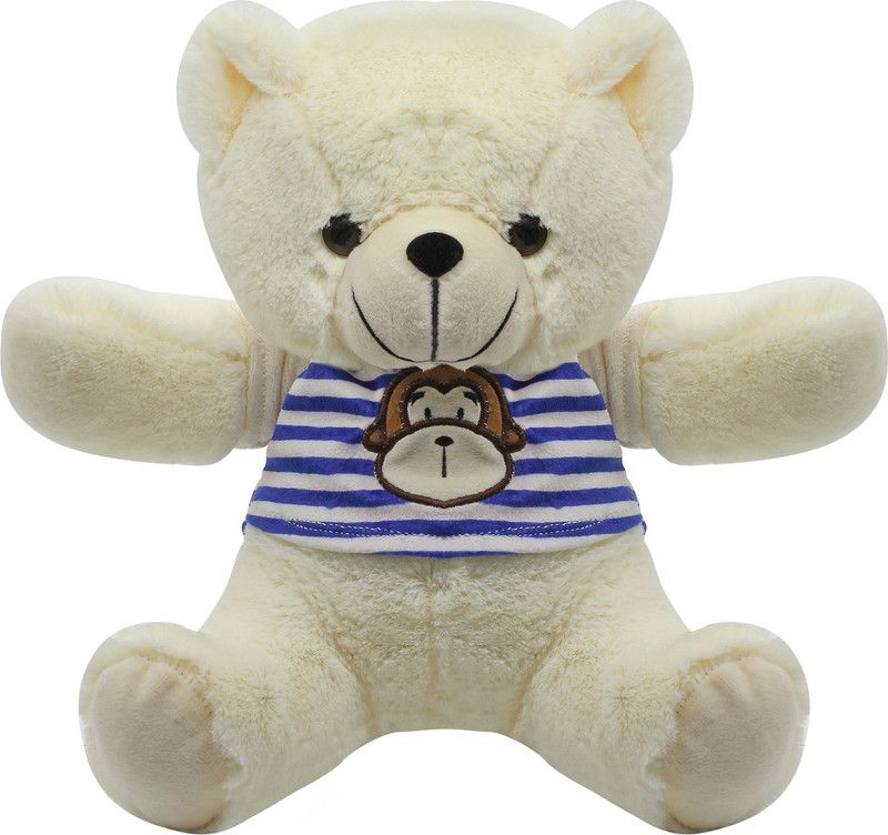 Miss & Chief Teddy Bear Donty With Jacket - 30 cm  (Cream)
