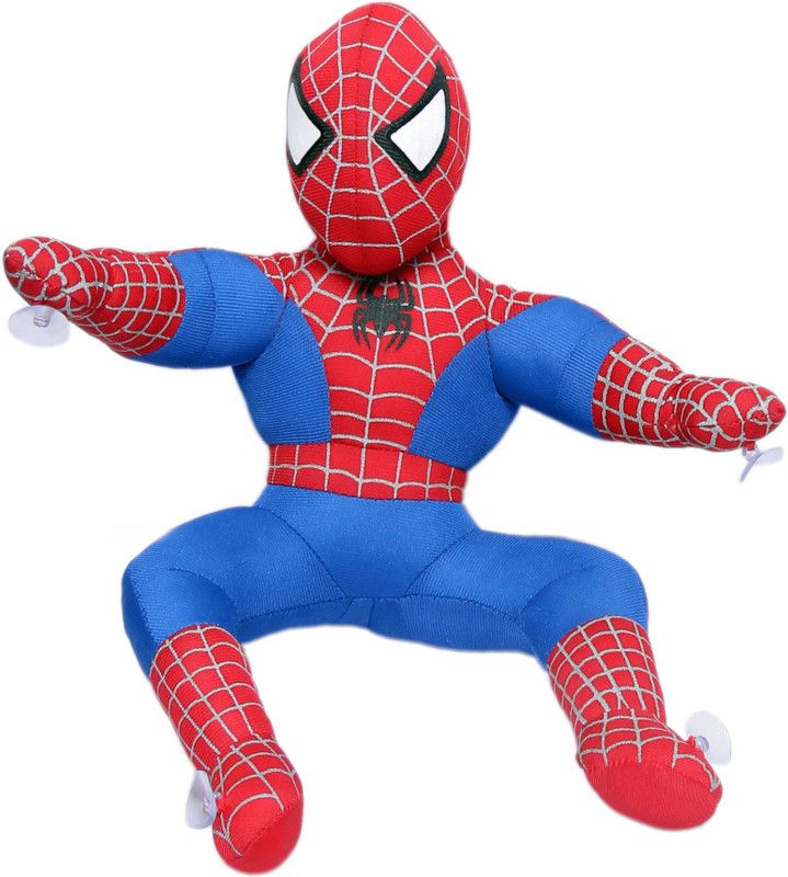Bubble Hut Spiderman Sitting Soft Toy - 14 inch  (Multicolor)