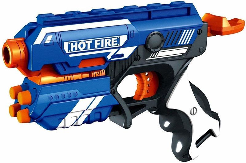 JAYNIL ENTERPRISE Blaze Storm Soft Bullet Gun Toy with 10 Safe Foam Bullets (T7036) Guns & Darts  (Blue)