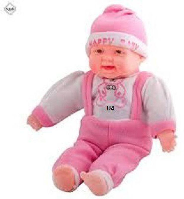 tryzens Laughing Baby With Sound Premimum soft toy for kids_0271  (Pink)