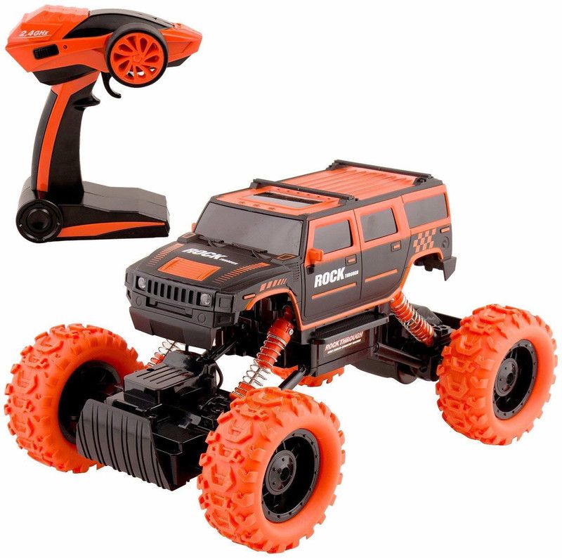 Aastha Enterprise (Original) ROCK CRAWLER CAR 1:14 4WD 2.4 Ghz 4x4 RACING RALLY CAR  (Orange)