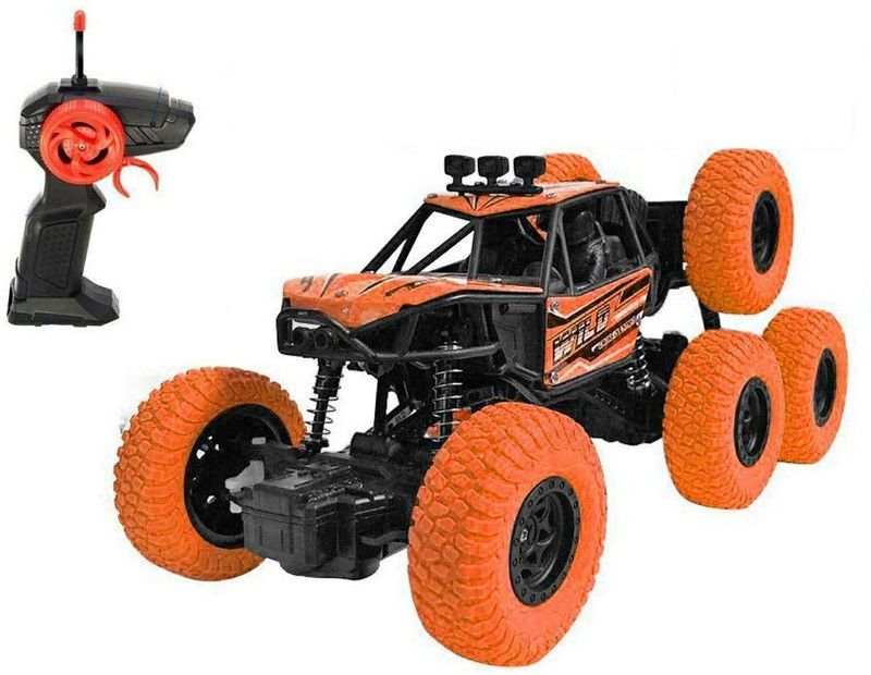 D J BROTHERS 8 Wheel Rock Crawler Remote Control Car 8 Wheeler Monster Truck Car Stunt 2.4GHZ 4WD 1:18 Scale Toys for 3 Years Old Kids, Boys  (Multicolor)