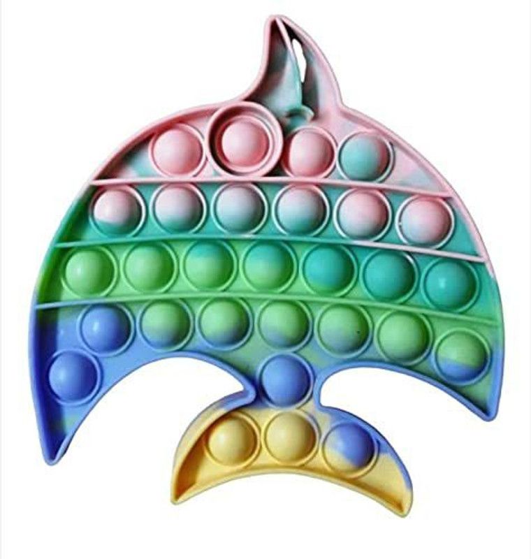 StarsOne Push pop Bubble Fidget Toy, Stress Relief and Anti-Anxiety Tools Sensory Toy for Autism to Relieve Stress for Kids and Adults (Fish Shape)  (Multicolor)