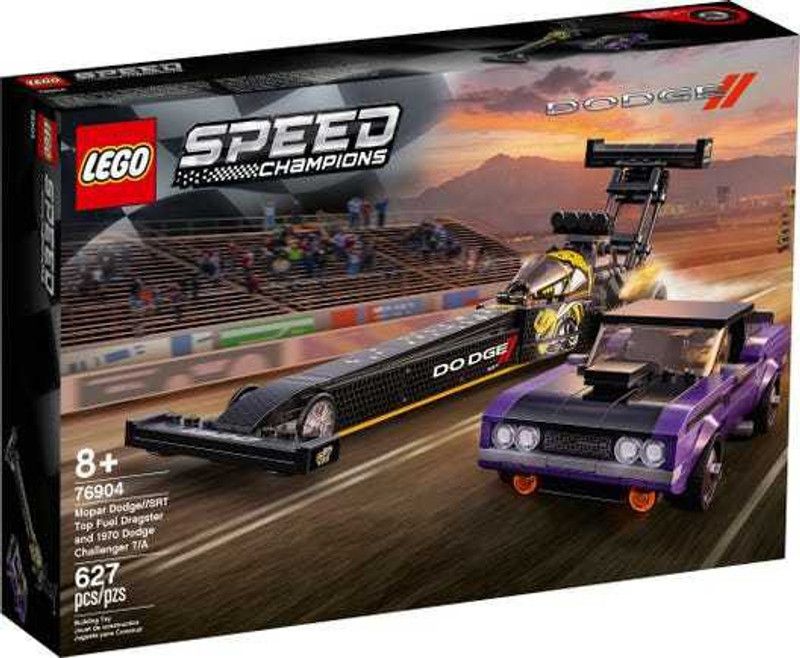 LEGO 76904 Mopar Dodge//SRT Top Fuel Dragster and 1  (Multicolor)