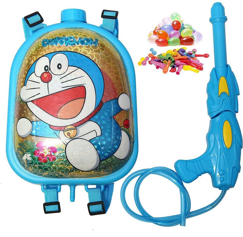 Atharv Electronics Doremon Children's Pichkari for Holi Water Gun with Water Tank for Kids Girls | Lager Capacity Bagpack For 5 Ltr Water and 30 Water Ballons Free Water Gun  (Multicolor)