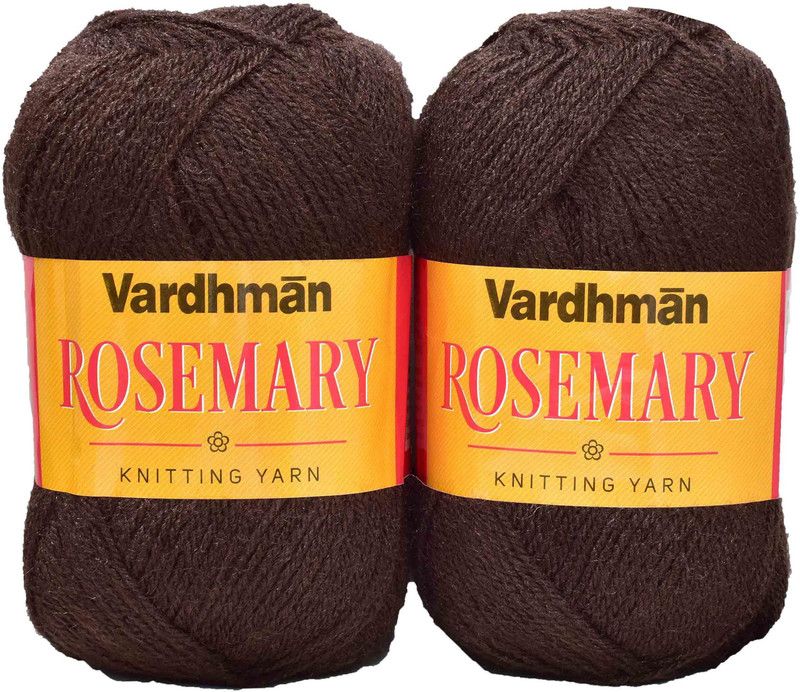 KNIT KING Rosemary Coffee (200 gm) Wool Ball Hand knitting wool / Art Craft soft fingering crochet hook yarn, needle knitting yarn thread dyed