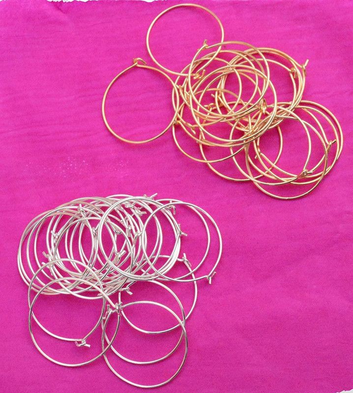 AlevanArt Gold/Silver Round Loop Ring For Jewellery Making
