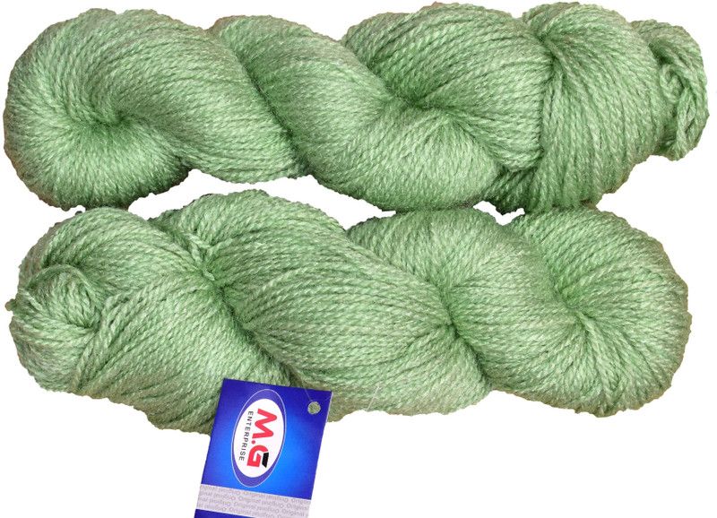 KNIT KING Popeye Apple Green (200 gm) Wool Hank Hand knitting wool / Art Craft soft fingering crochet hook yarn, needle knitting yarn thread dyed