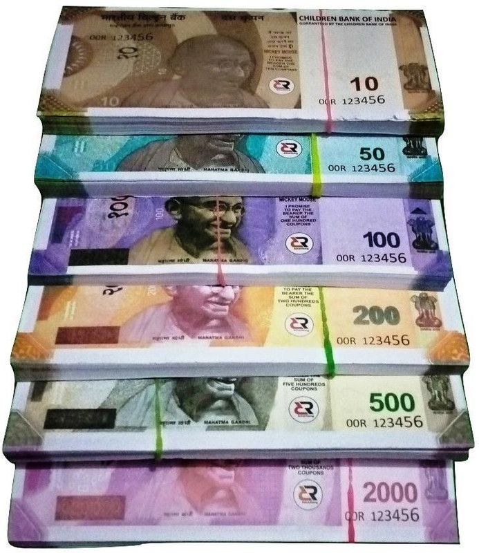 BBS DEAL Combo (30*4= 120 Notes) ( Rs.100, Rs.200, Rs.500, Rs.2000 Notes) Playing/Fake Indian Currency Notes For Fun Fake Currency/Prank toy Gag Toy Fake Note Gag Toy  (Multicolor)