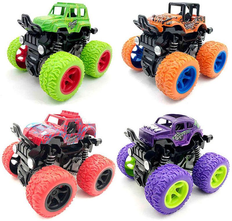 BESTON Friction Powered Monster Trucks Car Toy Set ( Pack of 4 )  (Multicolor, Pack of: 4)
