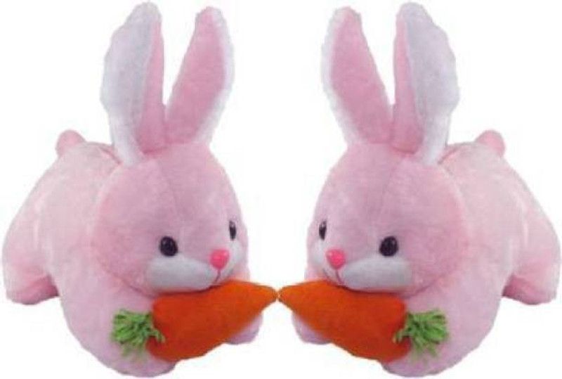 KPN Combo of very Stylish Plush and Adorable Carrot Rabbit Combo Of 2 For Kids, Gift & Decoration (Teddy Bear) - 30 cm - 30 cm  (Multicolor)