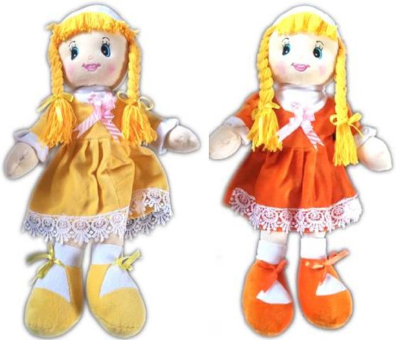tgr RANI DOLL COMBO YELLOW+ORANGE - 40 cm  (Multicolor)