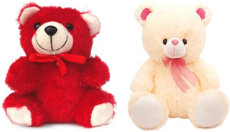 ME&YOU Romantic Teddy Return Gifts for Wife Girlfriend Sister On Birthday, Anniversary, Rakhi, Valentine's Day  IZ18Teddy-005-RLY - 16 cm  (Red, Light Yellow)