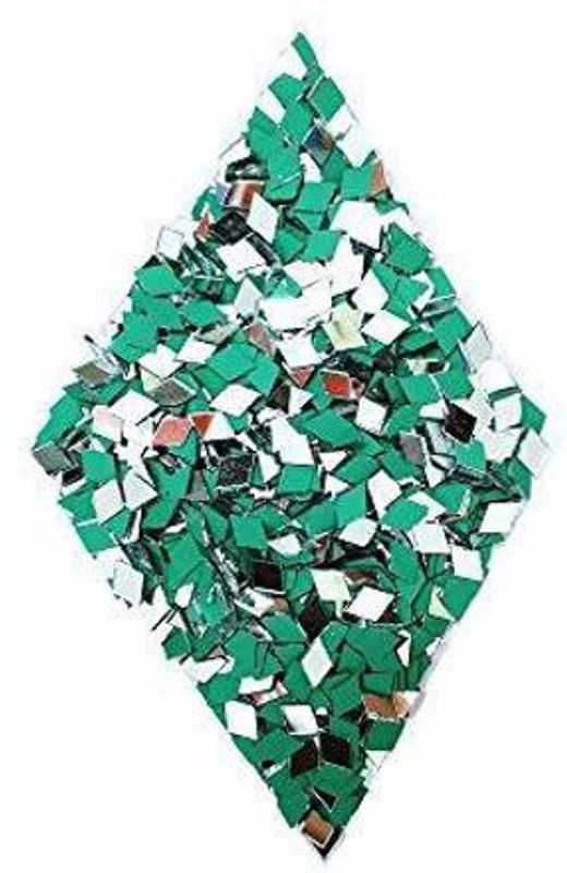Crafto Mirror for Embroidered Work in Churidar, Blouse, Dupatta (Silver, 9x14 mm) -200 Pieces