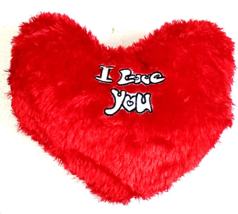 ClueSteps Heart Shape Cushion, Decorative Pillow Cushion - 32 cm  (Red)