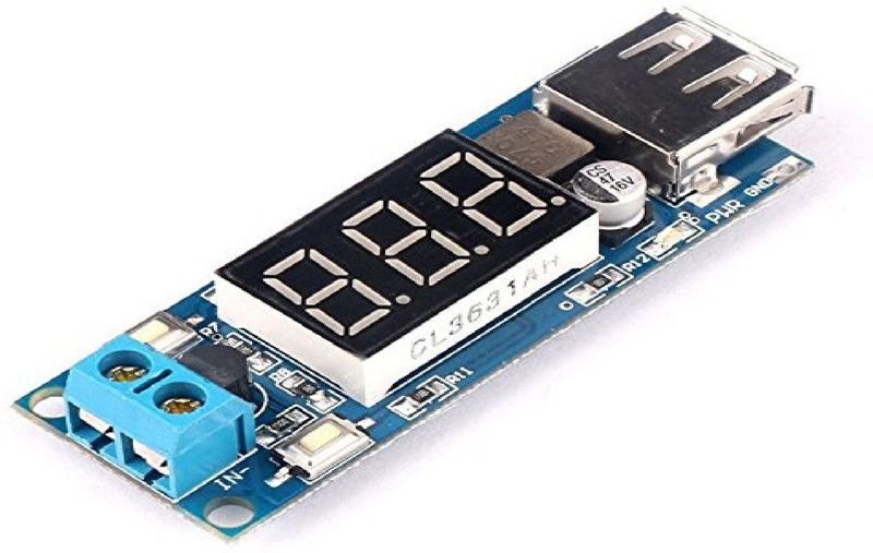 uneeds DC-DC 4.5-40V To 5V 2A USB Charger Step down Converter Voltmeter Module Electronic Components Electronic Hobby Kit