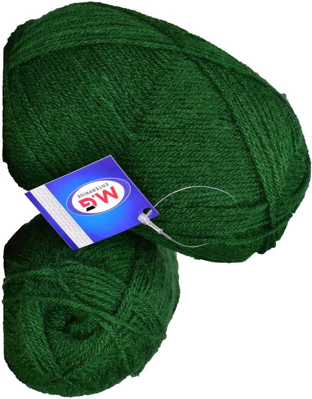 KNIT KING Rosemary Leaf Green (200 gm) Wool Ball Hand knitting wool / Art Craft soft fingering crochet hook yarn, needle knitting yarn thread dyed