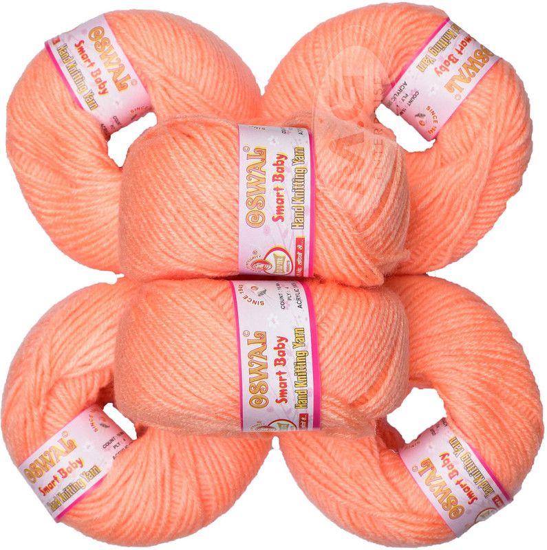 KNIT KING 100% Acrylic Wool Baba (10 pc) Smart Baby 4 ply Wool Ball Hand Knitting Wool/Art Craft Soft Fingering Crochet Hook Yarn, Needle Knitting Yarn Thread Dyed